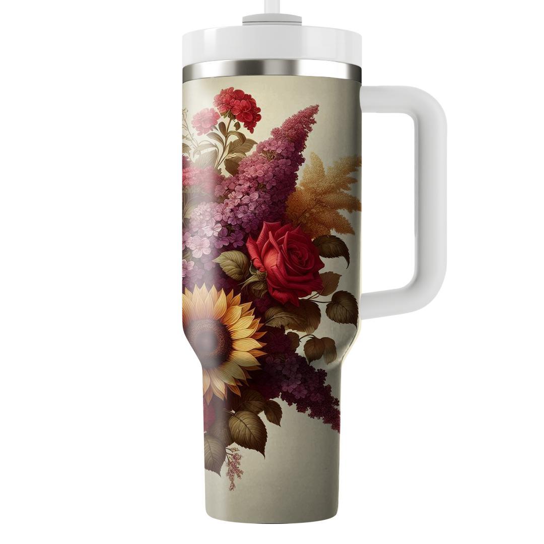 Gorgeous Floral Cascade  Tumblers For Gifts