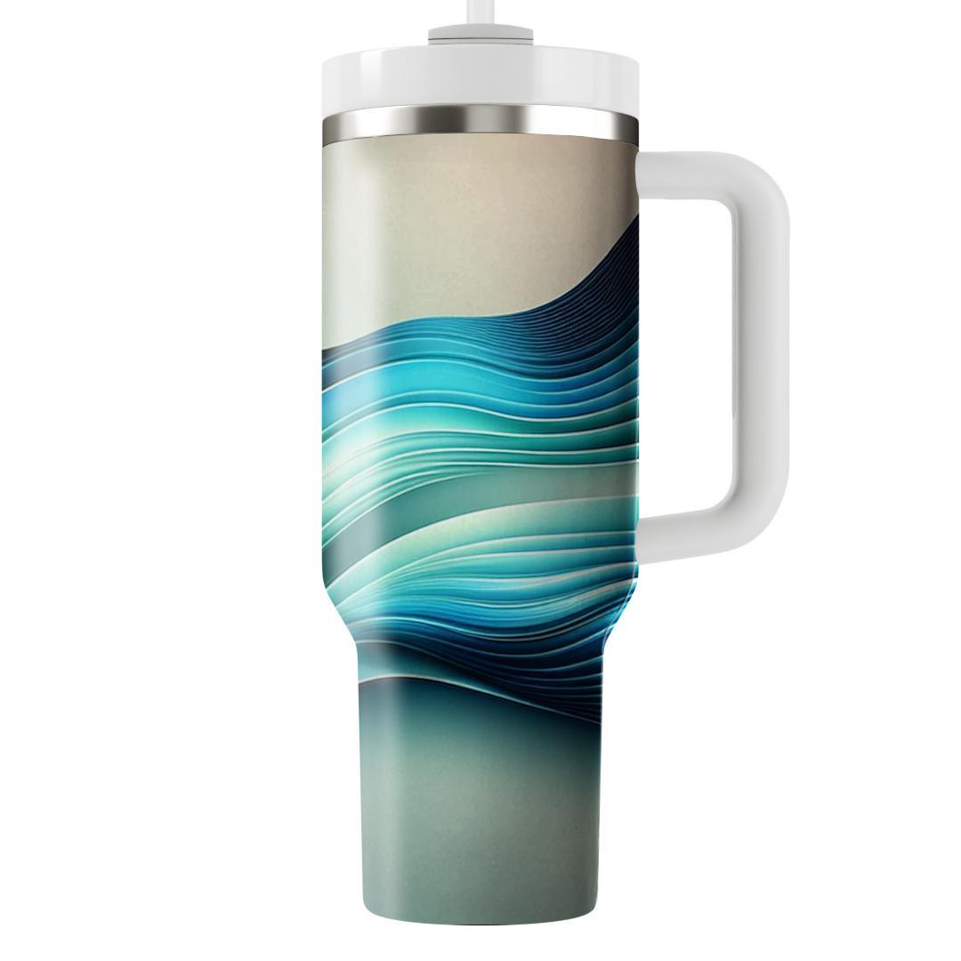 Chic Gradient Waves  Personalized Tumblers