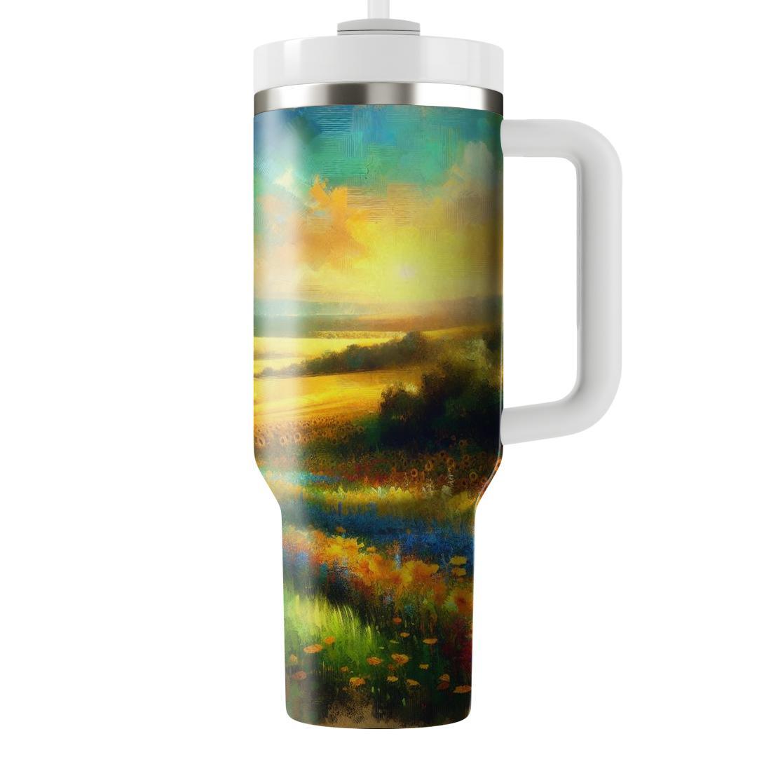 Sunny Summer Fields  Travel Tumblers