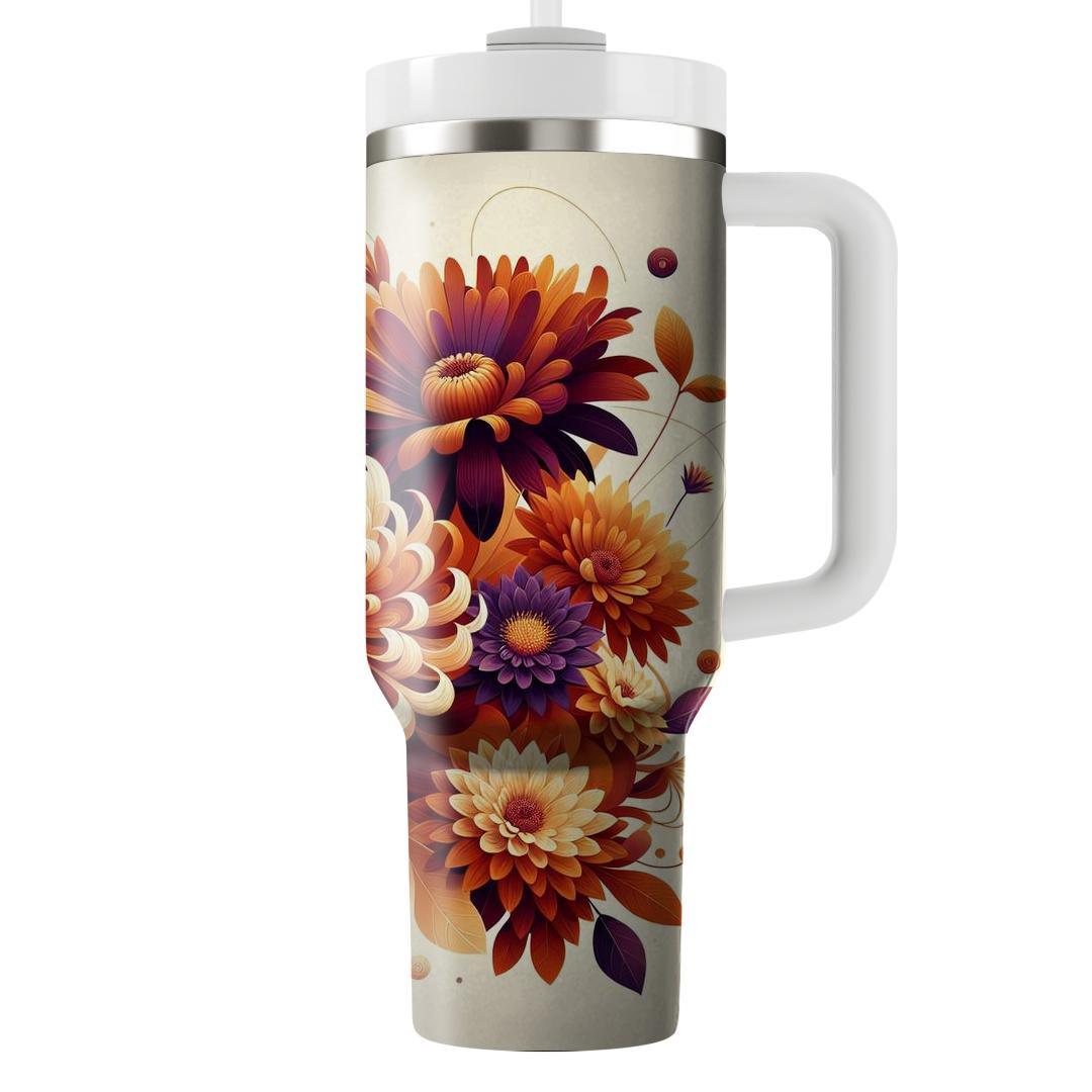 Autumnal Blossom Whirl  Unique Tumblers
