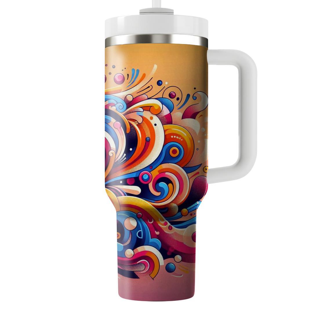Colorful Swirl  Unique Tumblers