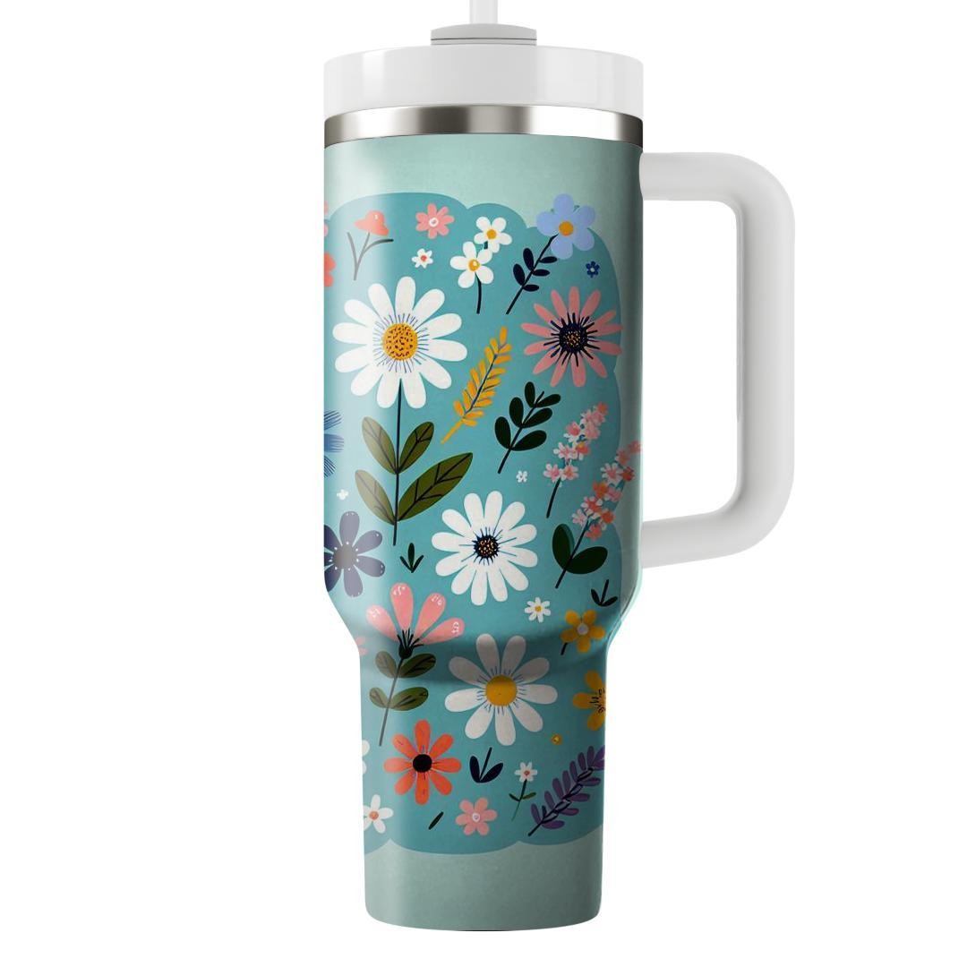 Botanical Whimsy Floral  Unique Tumblers