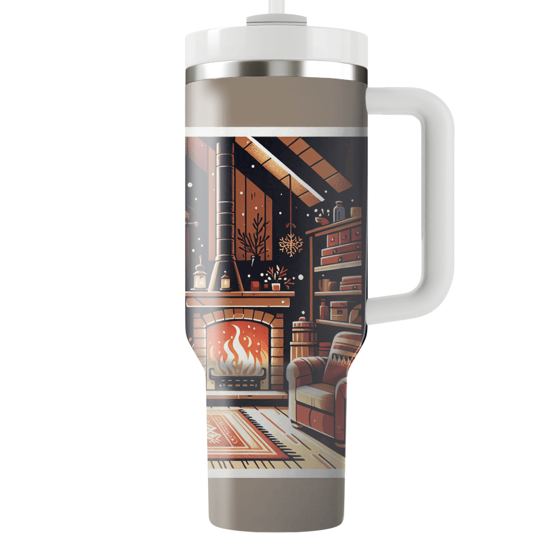 Winter Cozy Cabin Scene  Custom Tumblers