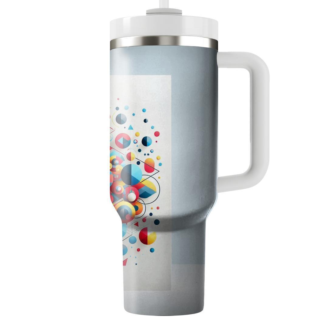 Abstract Geometry Fusion  Tumblers With Lids