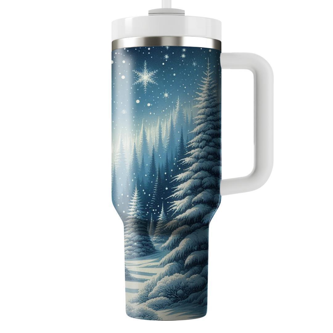 Winter Whispering Pines  Travel Tumblers