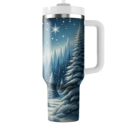 Winter Whispering Pines  Travel Tumblers