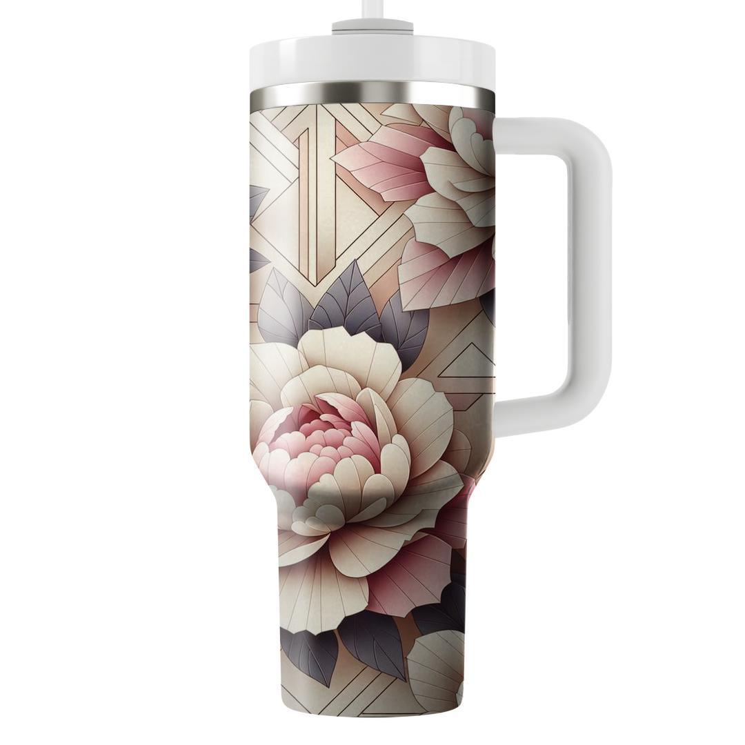 Elegant Peony Pattern  Tumblers For Gifts