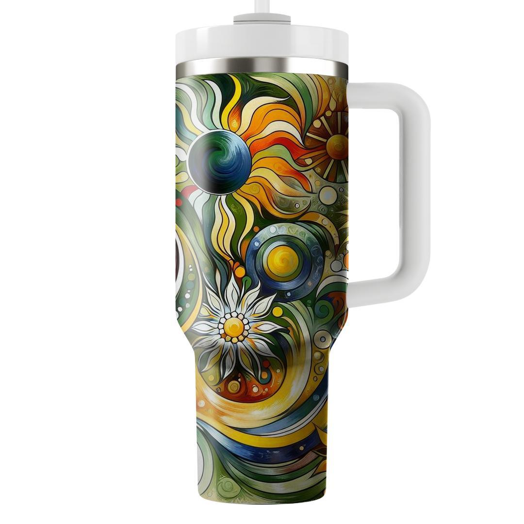 Abstract Reverie - Midsummer Solstice  Tumblers With Lids