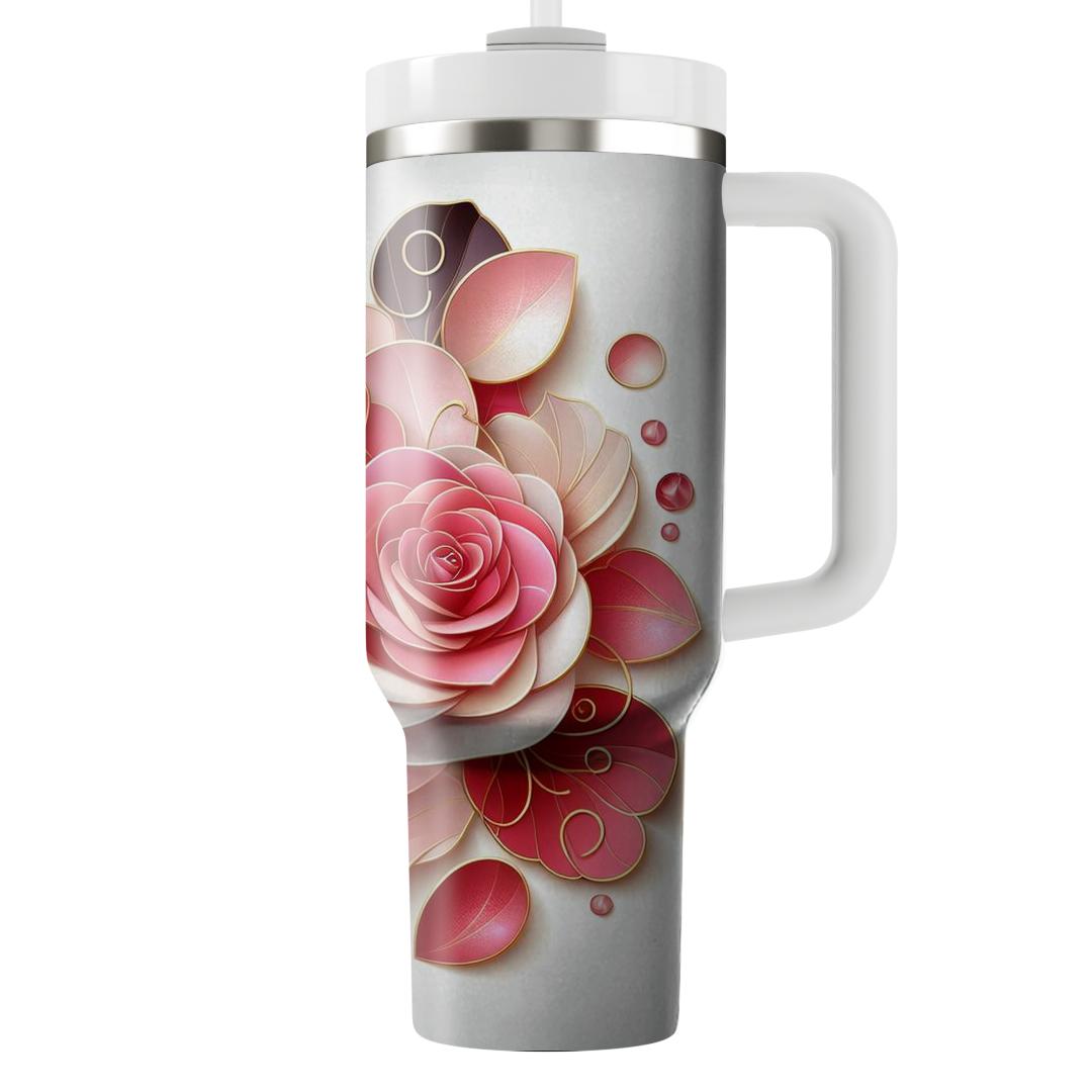 Rose Petal Rhapsody  Tumblers For Gifts