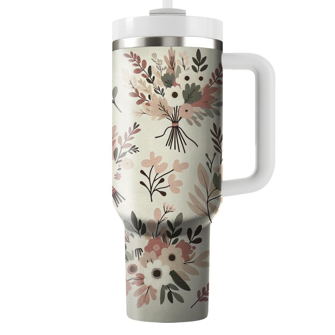 Rustic Floral Bouquet  Custom Tumblers