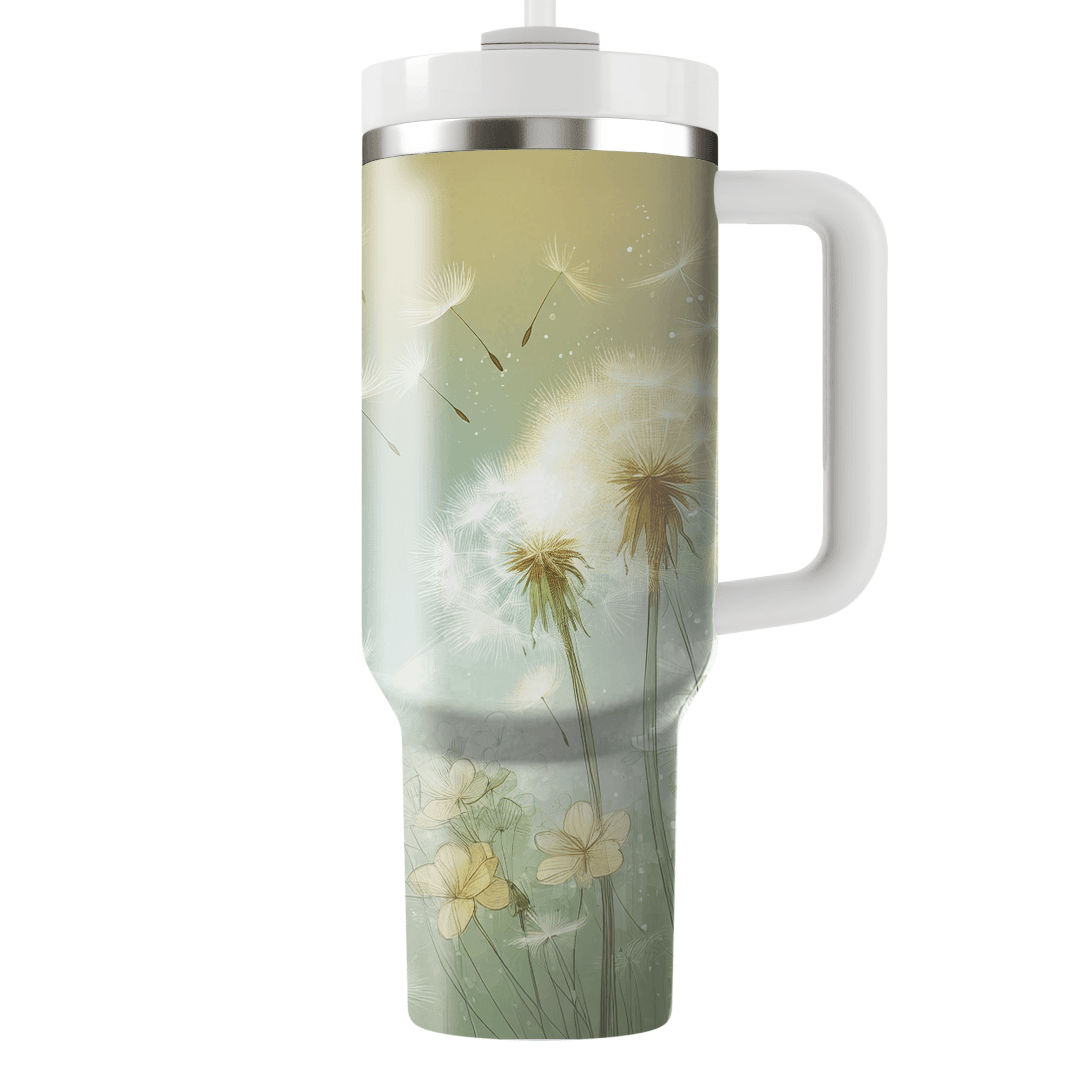 Spring Dandelion Dreams  Personalized Tumblers