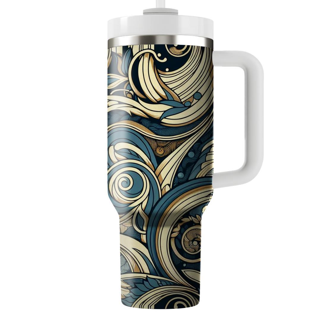 Art Nouveau Blossom  Tumblers With Lids