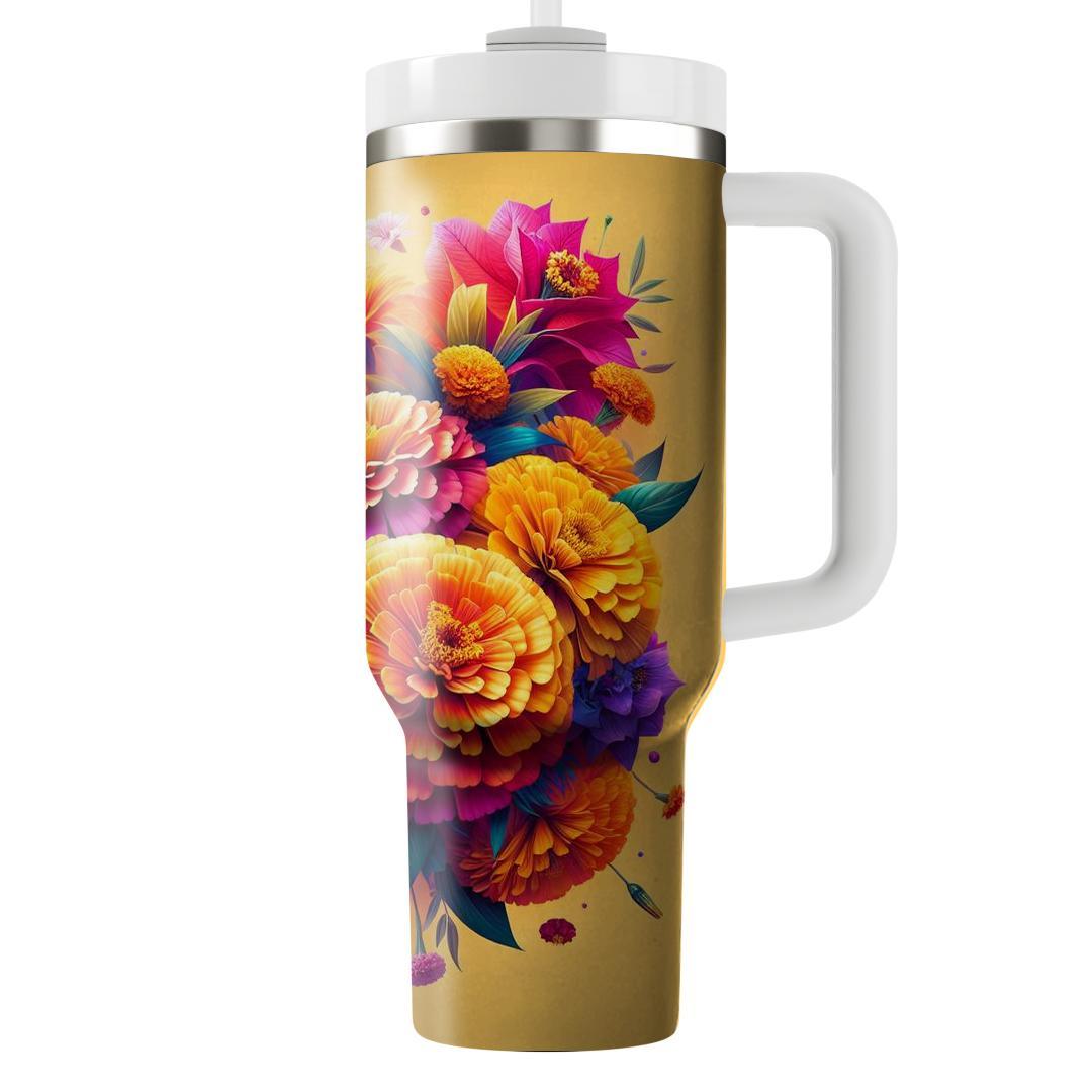 Floral Fiesta Delight  Tumbler Cups