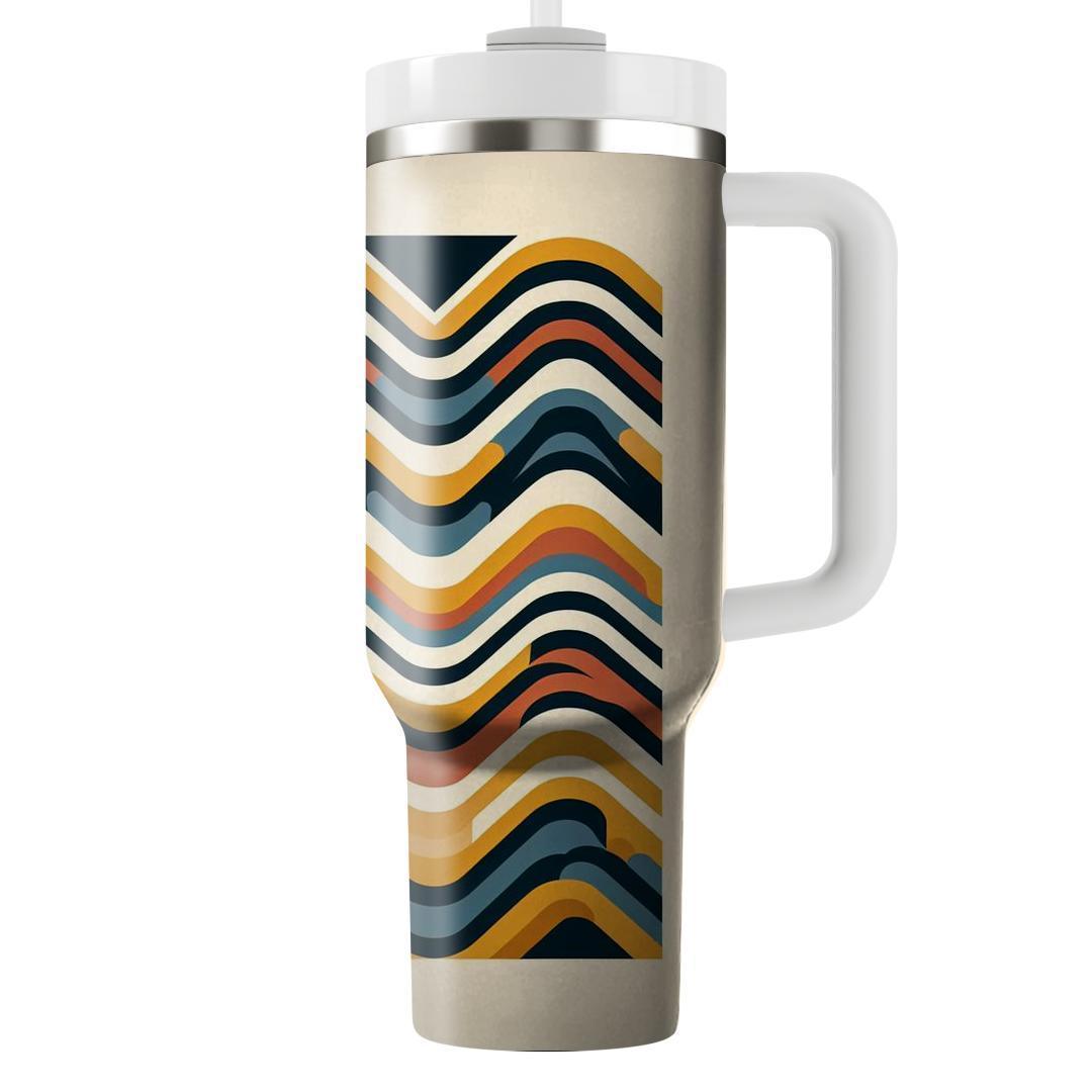 Retro Chevron Wave  Decorative Tumblers