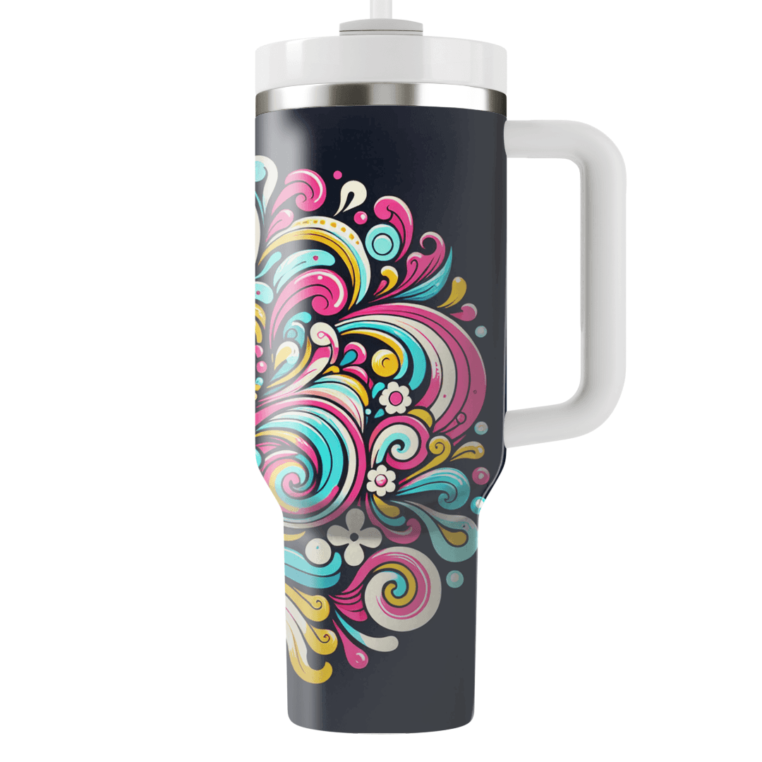 Radiant Tie-dye Waves  Custom Tumblers