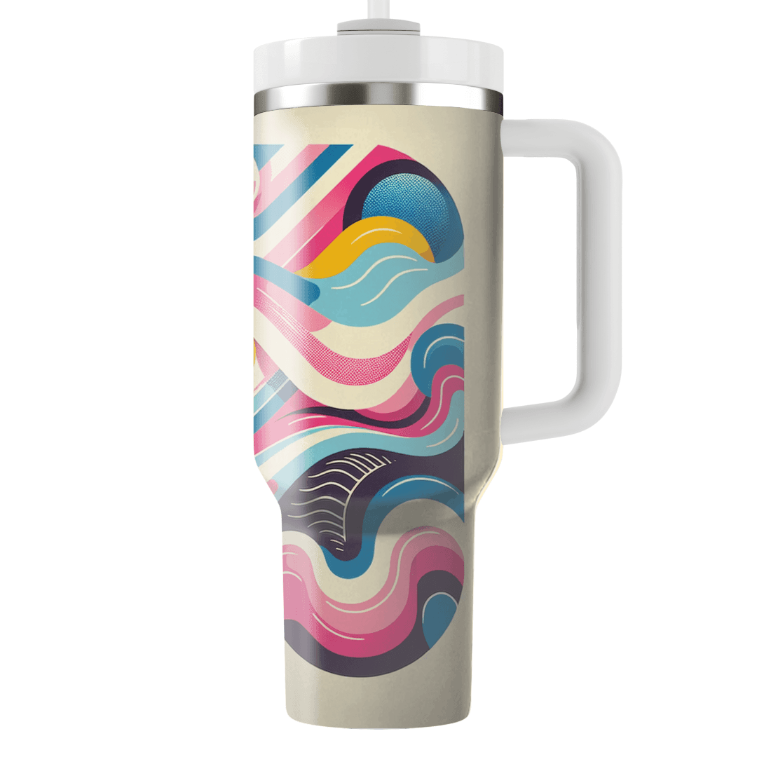 Groovy Geometric Waves Decorative Tumblers