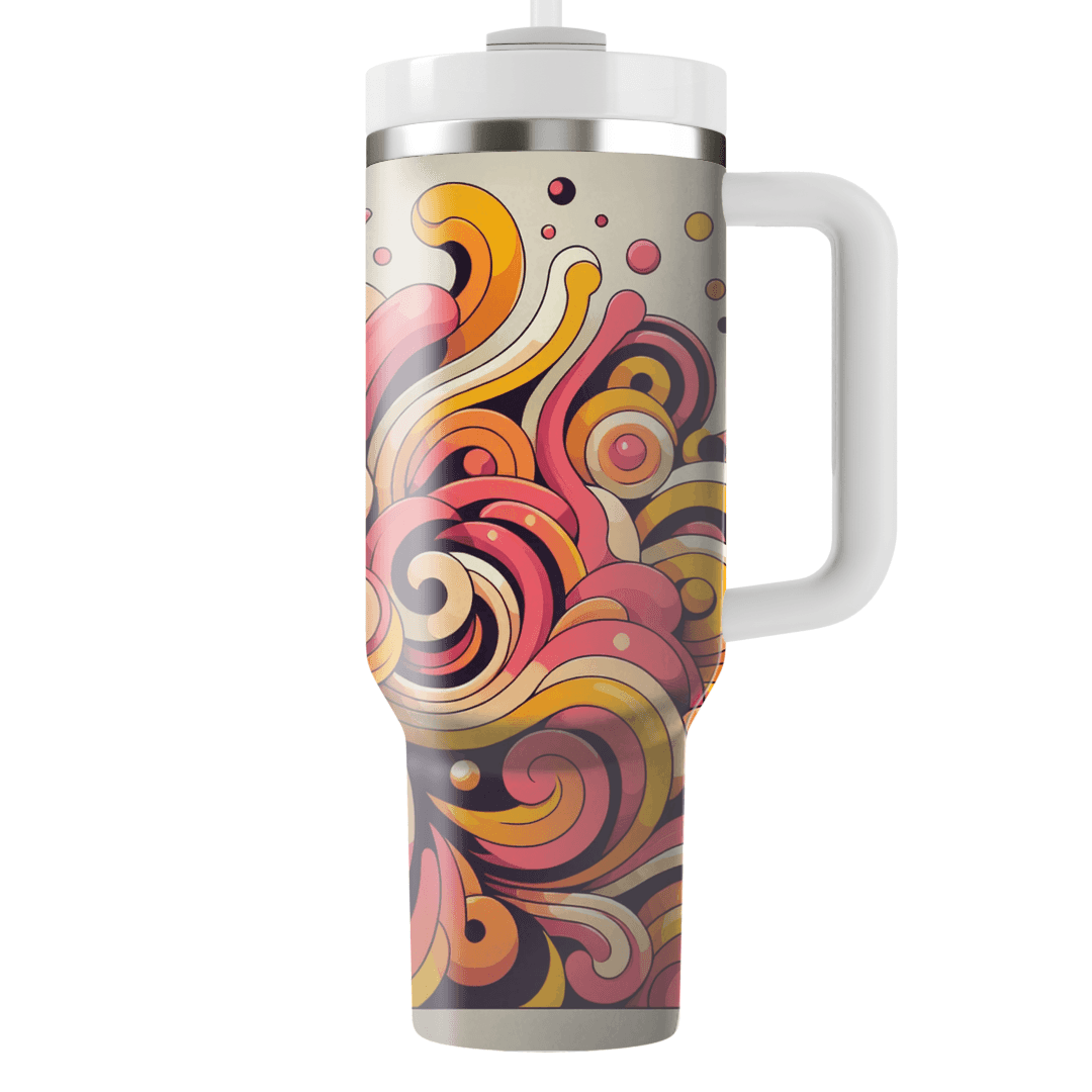 Groovy Abstract Swirls  Tumbler Cups
