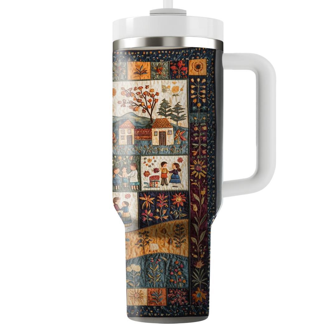 The Tapestry Of Life: Woven With A Mother’s Care Tumblers With Lids