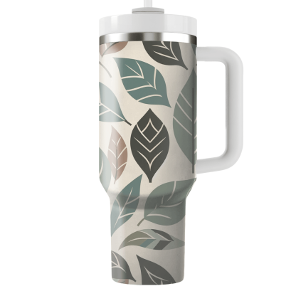 Scandinavian Leaf Print  Custom Tumblers