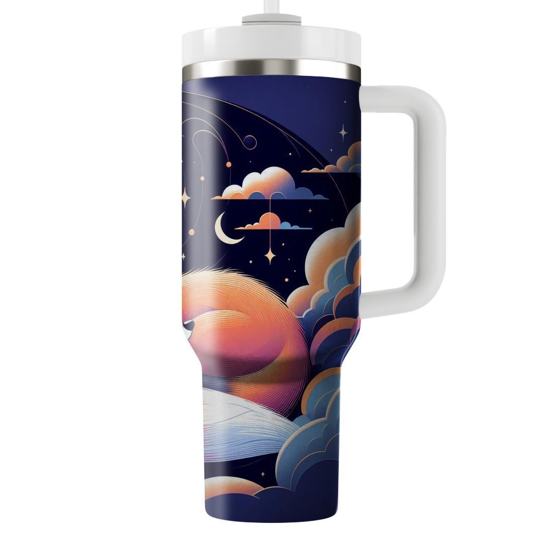 Dreamy Night Fox  Tumblers With Lids