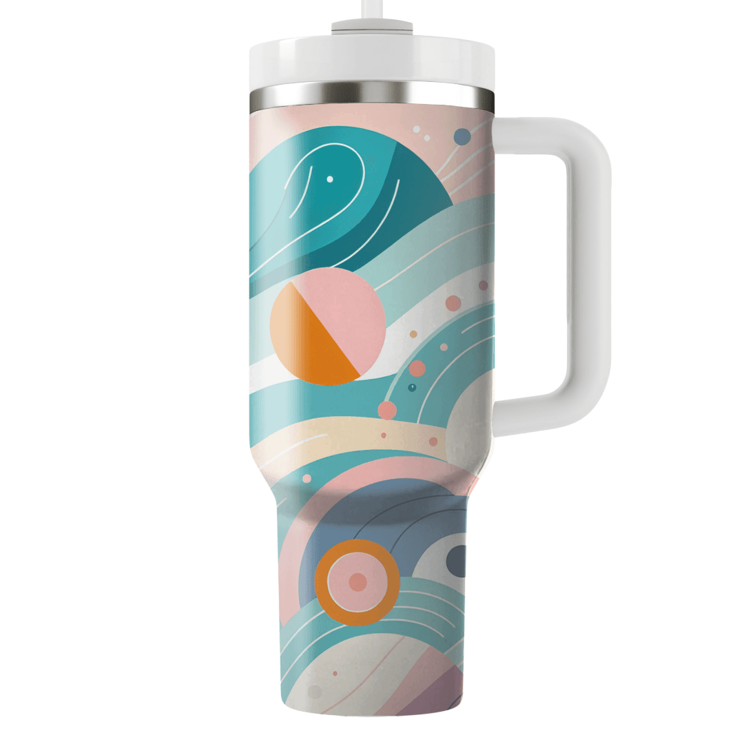 Groovy Floral Circles  Travel Tumblers