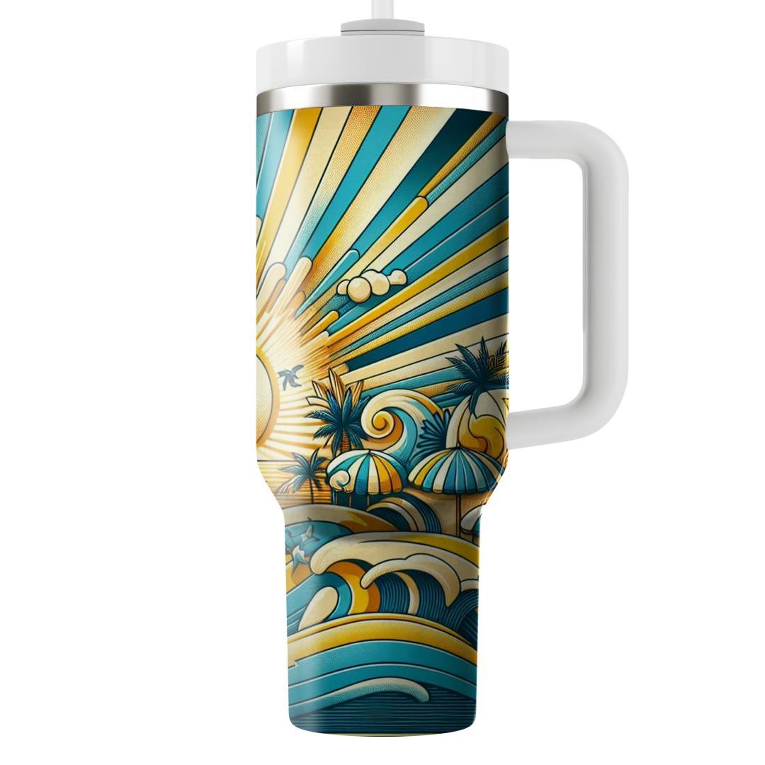 Summer Sunburst Adventure  Tumblers With Lids