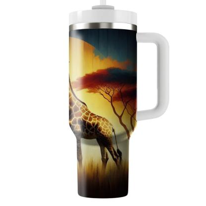 Bold Giraffe Heights  Travel Tumblers