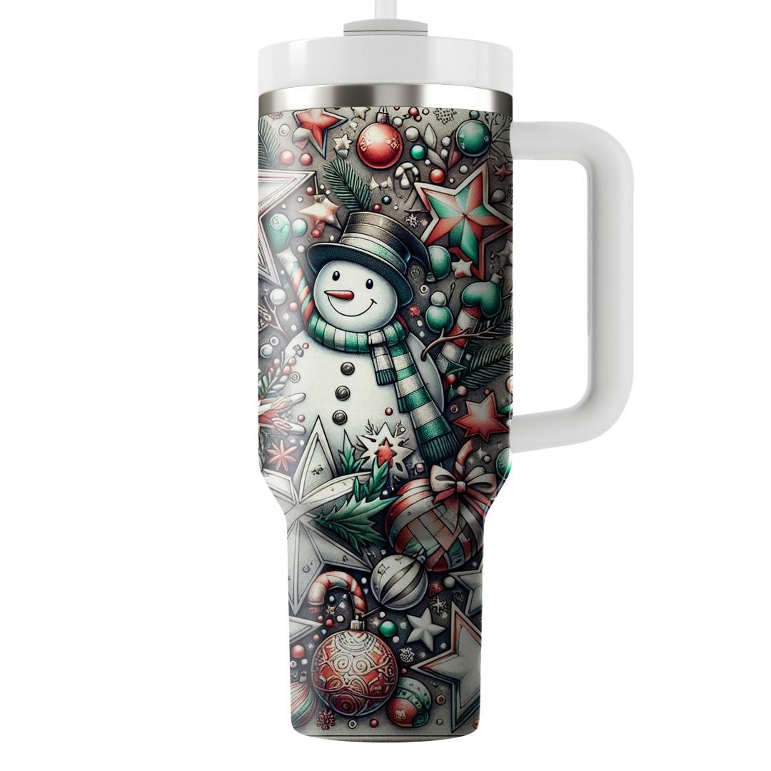 Festive Winter Glee  Tumblers With Lids