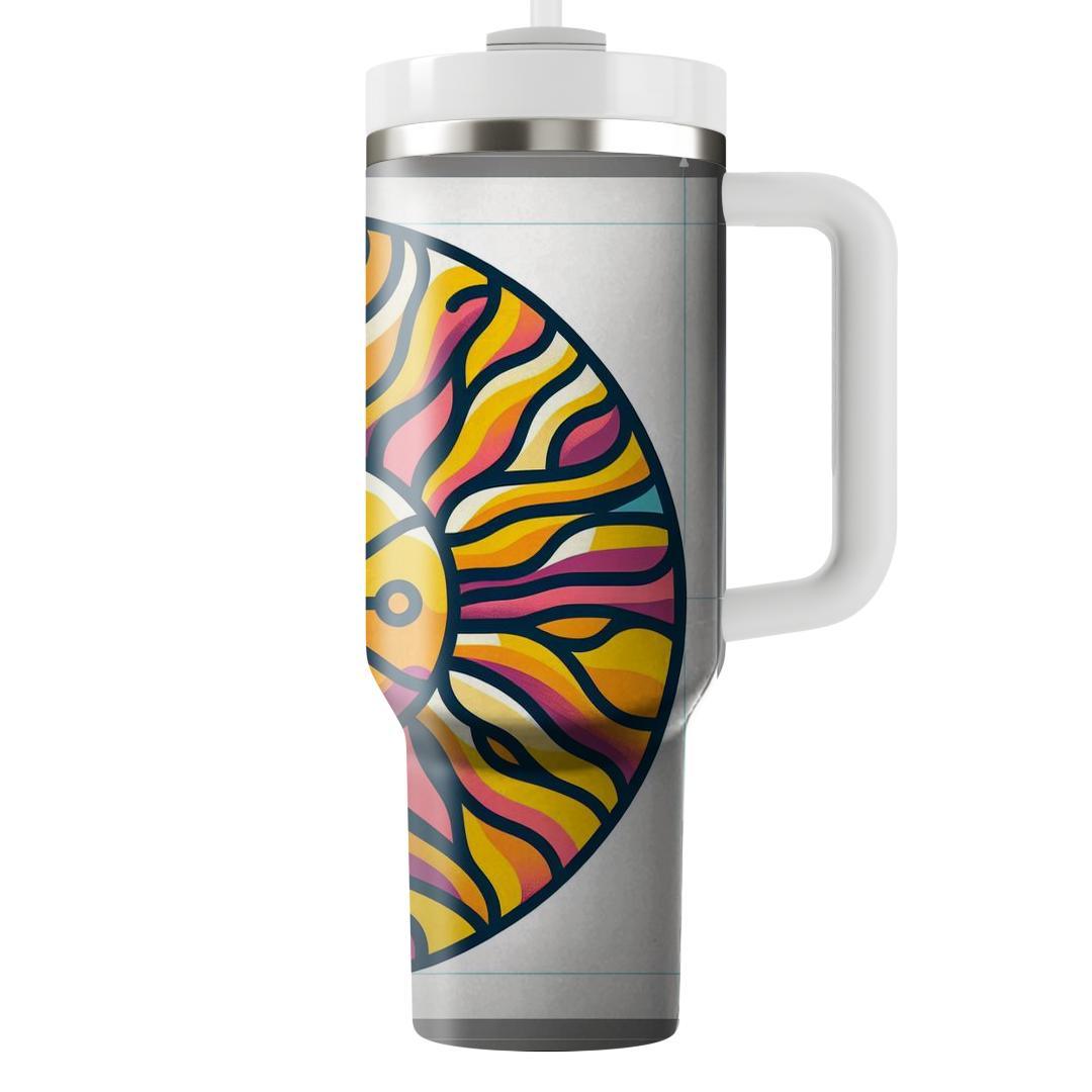 Colorful Sunburst Motif  Insulated Tumblers