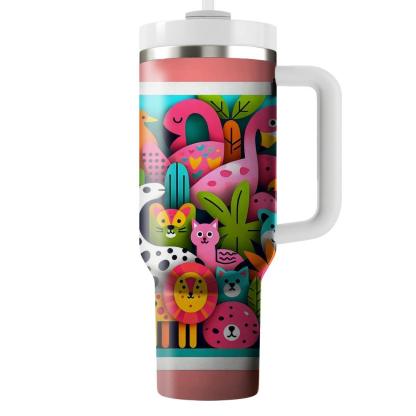 Quirky Animal Print  Travel Tumblers