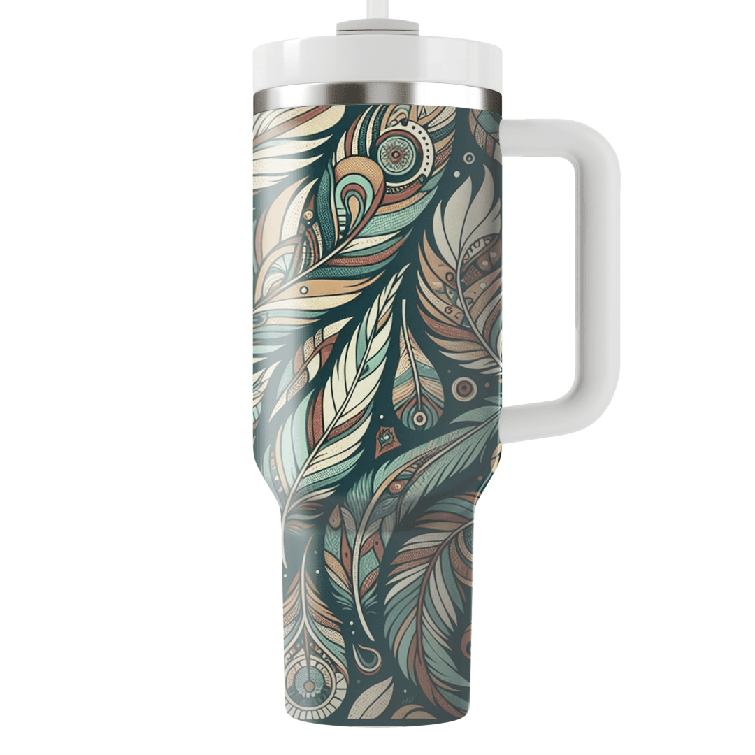Charming Boho Feathers  Custom Tumblers