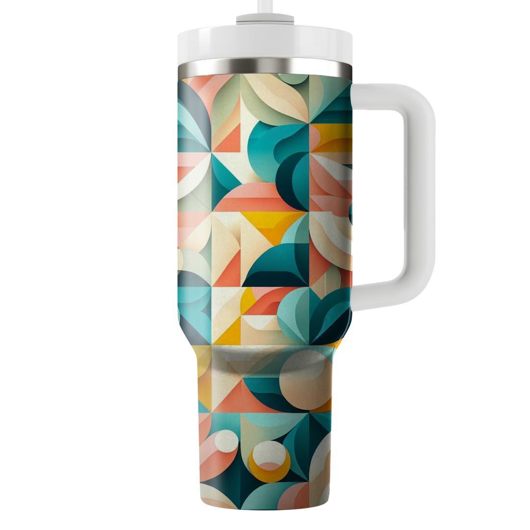 Playful Geometric Petals  Travel Tumblers