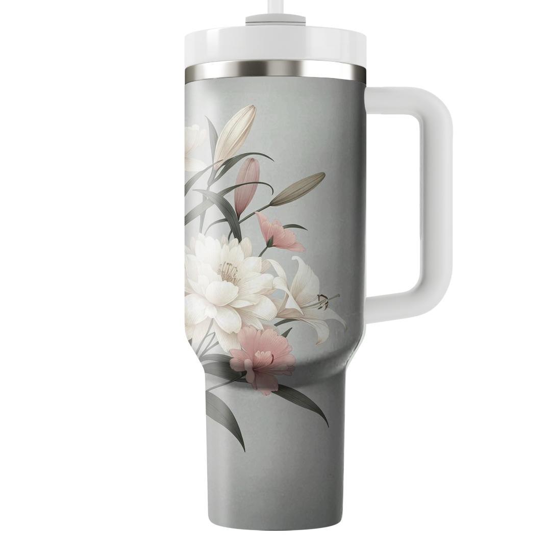 Delicate Floral Impressions  Tumblers For Gifts