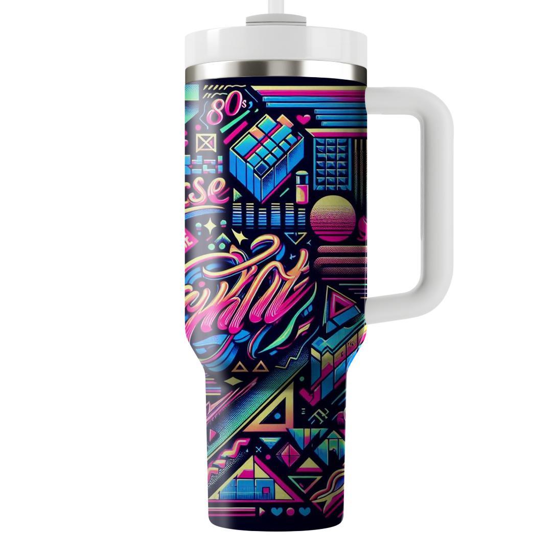 Wild 80s Graffiti  Personalized Tumblers
