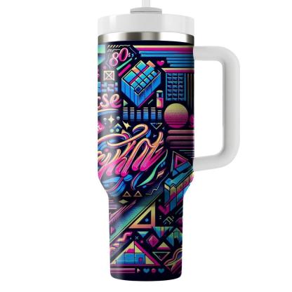 Wild 80s Graffiti  Personalized Tumblers