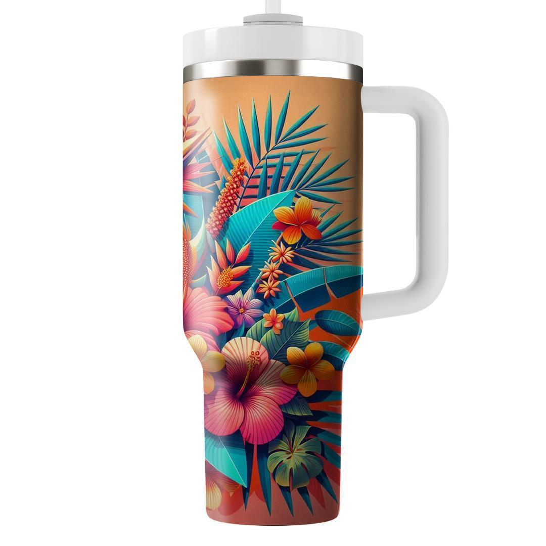 Lively Tropical Paradise  Insulated Tumblers