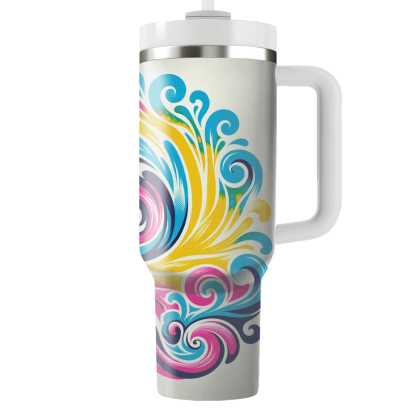 Colorful Tie-dye Waves Decorative Tumblers