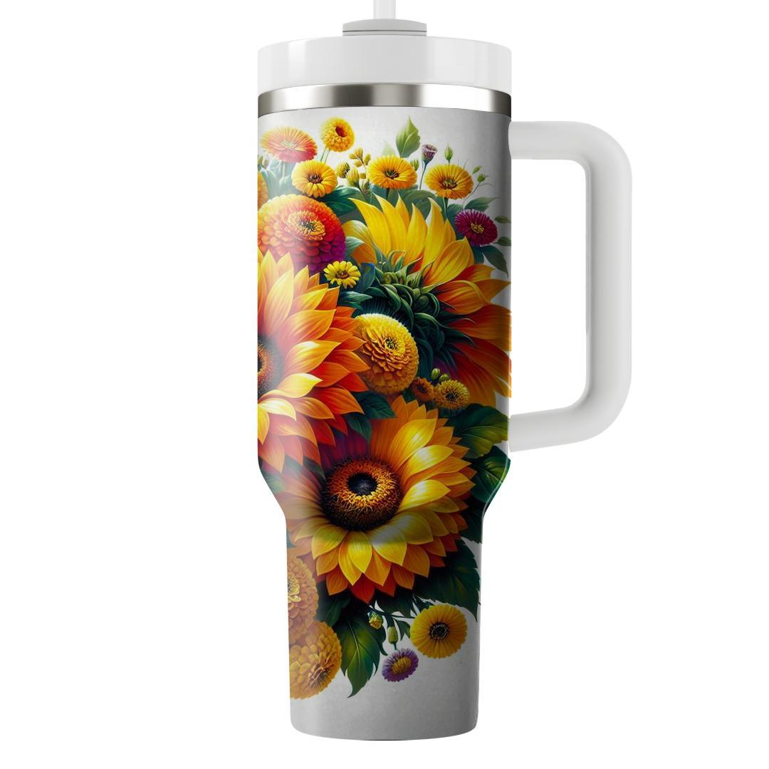 Sunkissed Floral Bouquet  Tumbler Cups