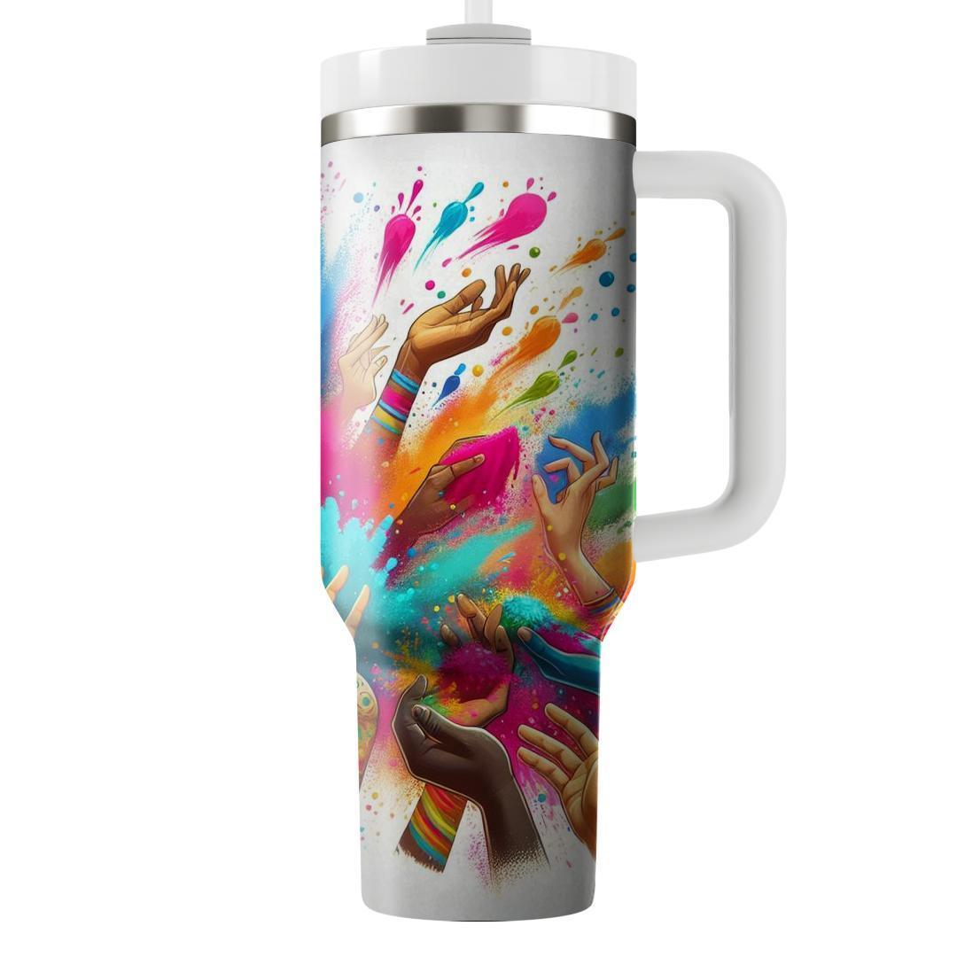 Fables Of Color - Holi Festival  Tumblers With Lids
