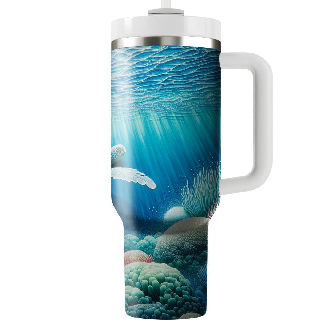 Underwater Wonderland Turtle  Travel Tumblers