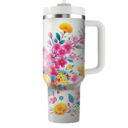 Joyful Bloom - International Flower Festivals  Travel Tumblers