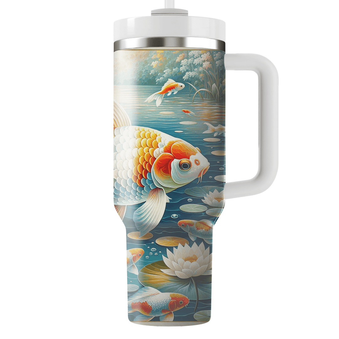 Radiant Goldfish Pond  Tumblers With Lids