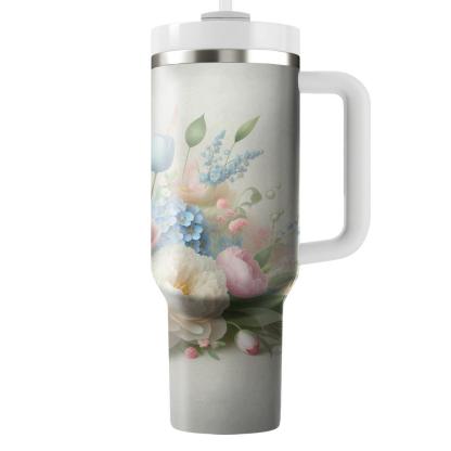 Pastel Floral Harmony  Tumbler Cups