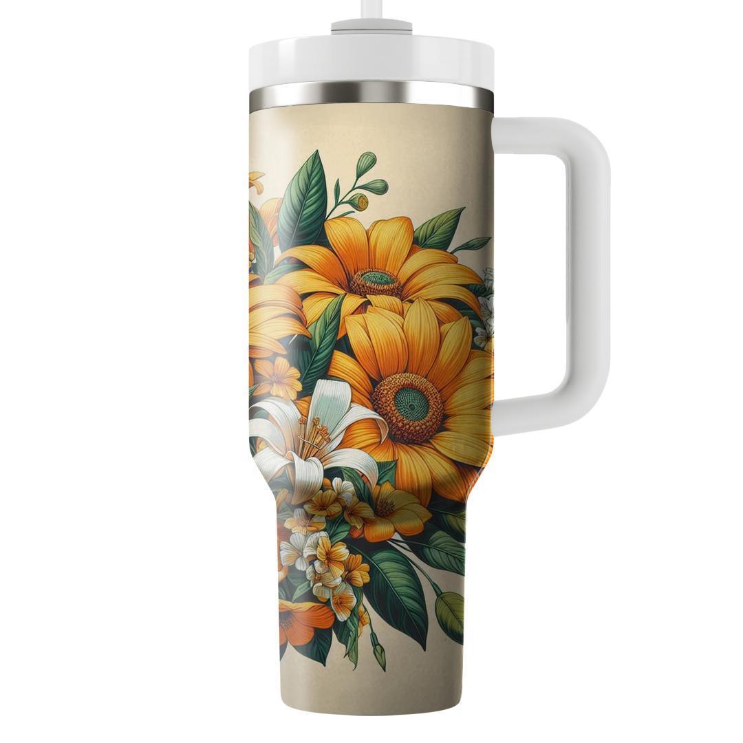 Sunny Citrus Bloom  Insulated Tumblers