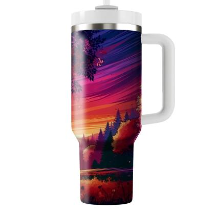 Autumn Twilight Trail  Travel Tumblers