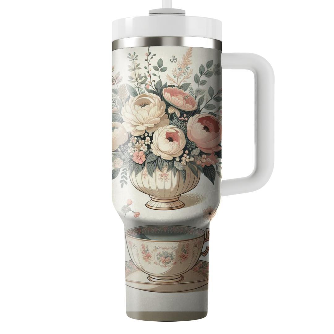 Vintage Garden Tea Party  Travel Tumblers