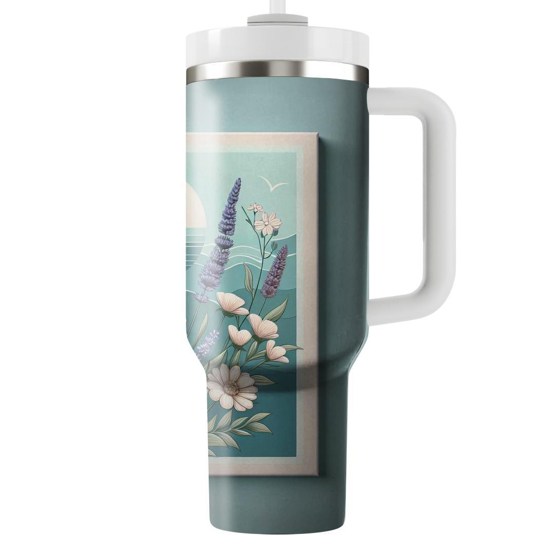 Ocean Floral Harmony  Tumbler Cups