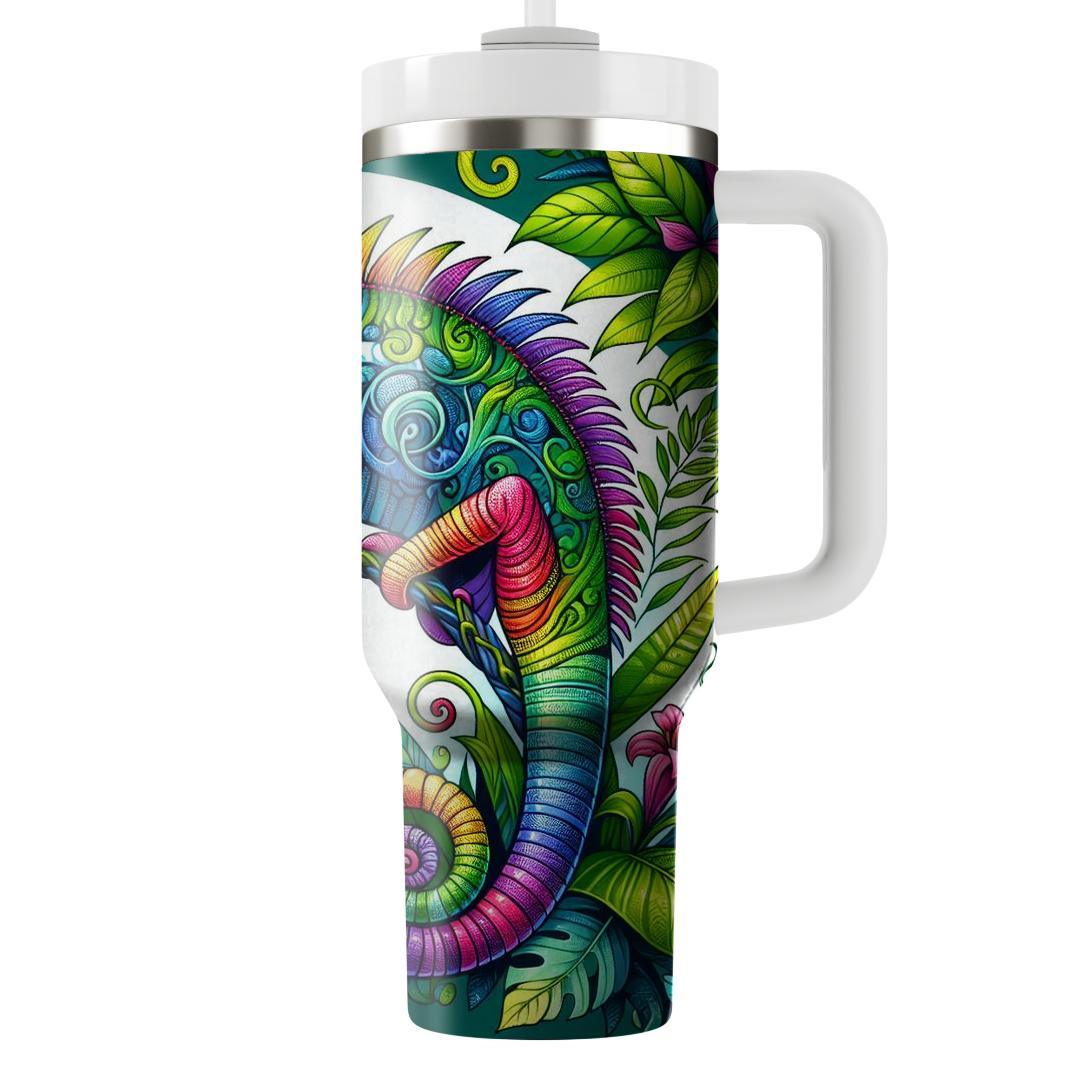 Colorful Chameleon  Tumbler Cups