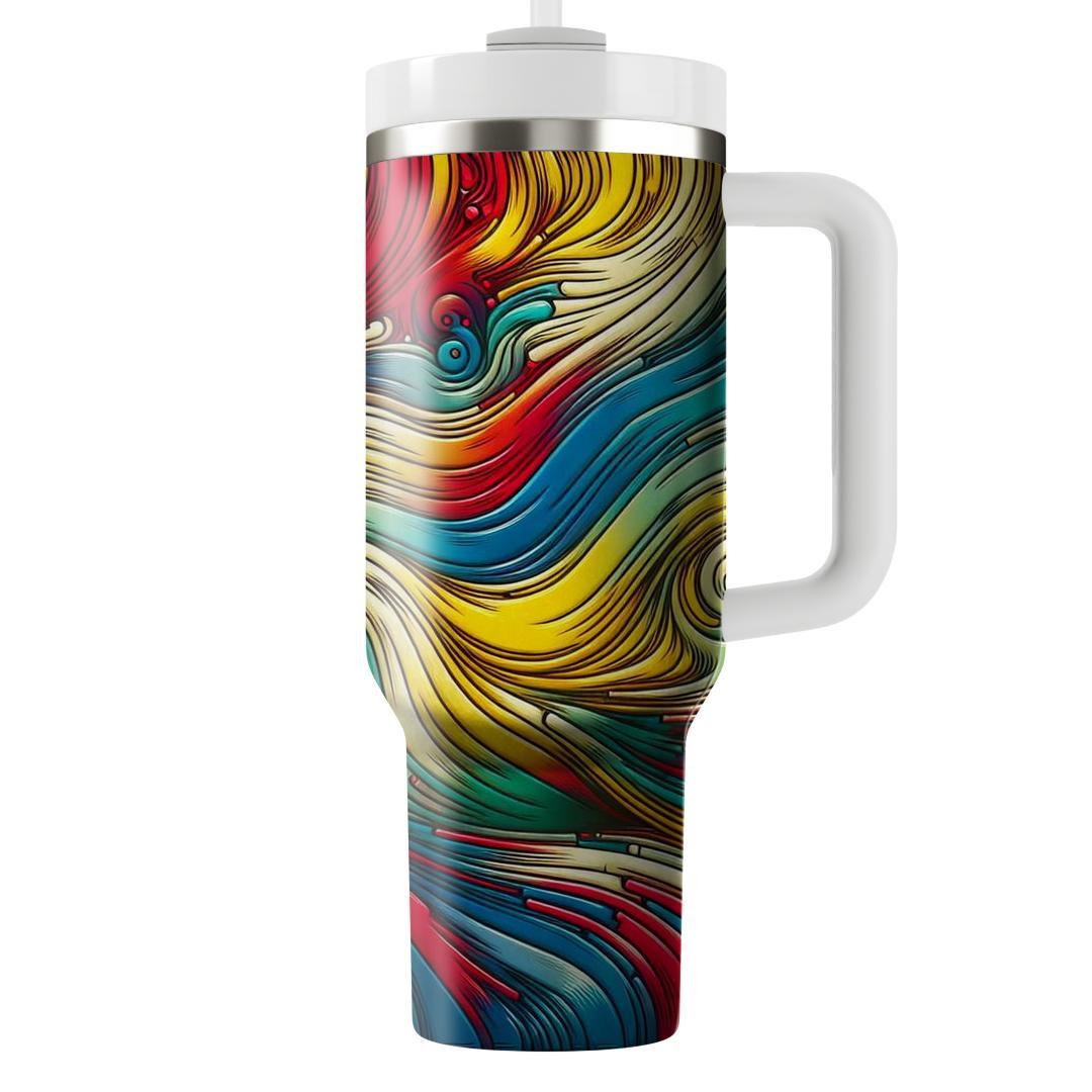 Groovy Ripple Effect  Travel Tumblers