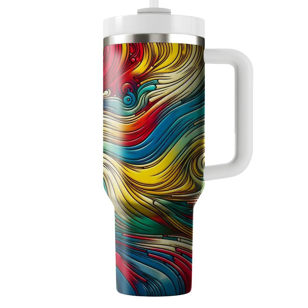 Groovy Ripple Effect  Travel Tumblers